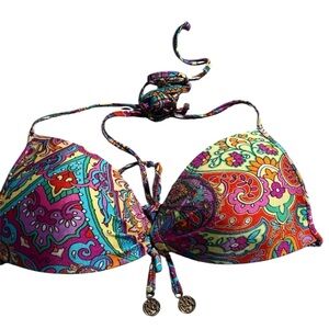 Luli Fama Multicolor Paisley Bikini Top